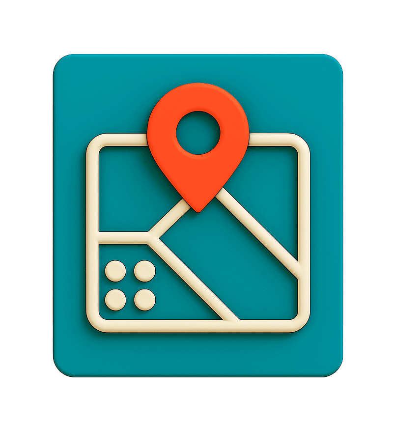 Desenho de mapa de localização